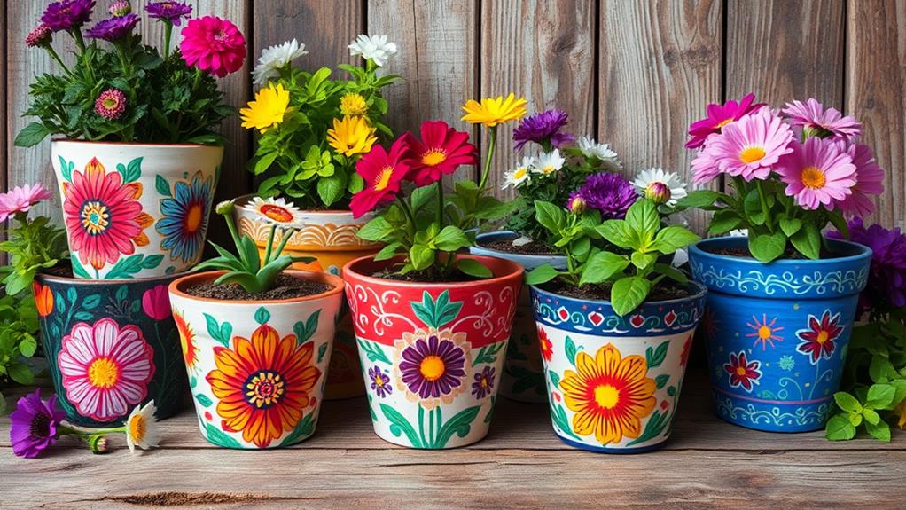 artisan crafted floral containers