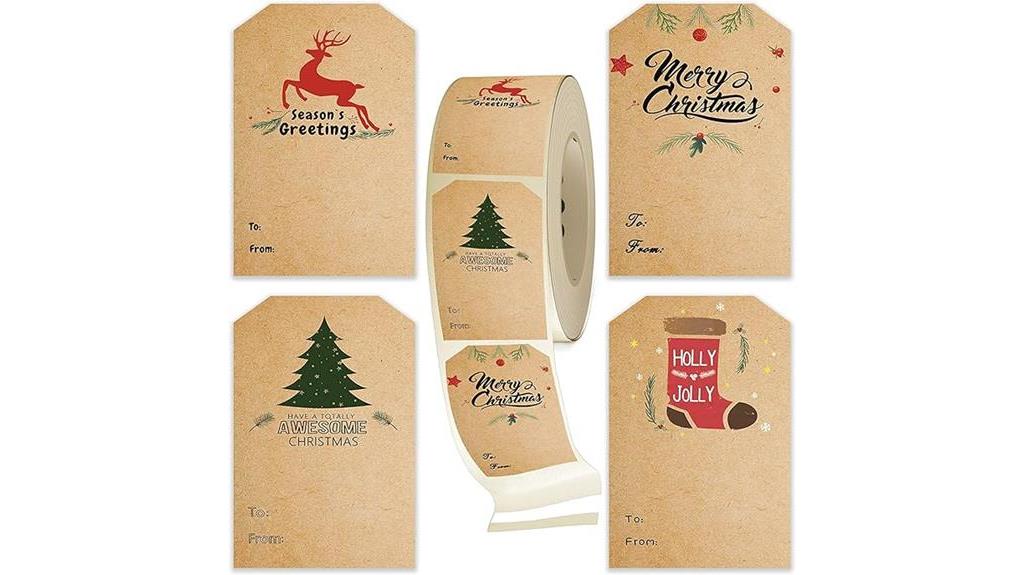 christmas gift tag stickers