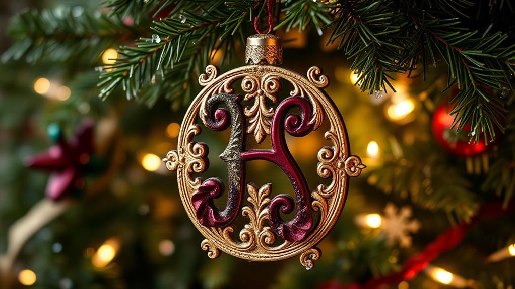 classic monogram holiday decor