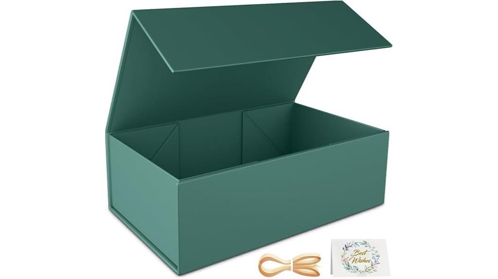 collapsible green gift box