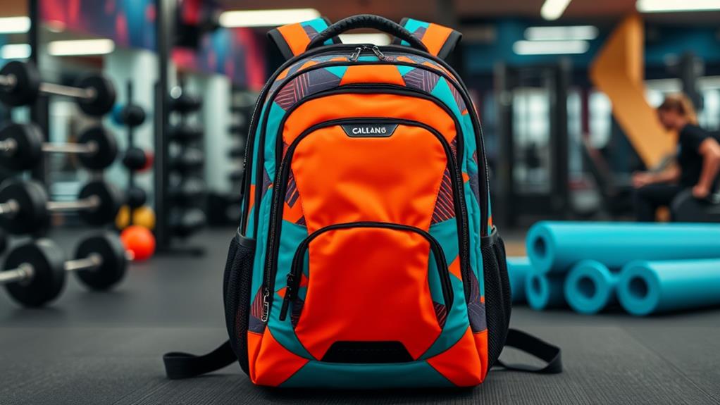 colorful exercise gear bag