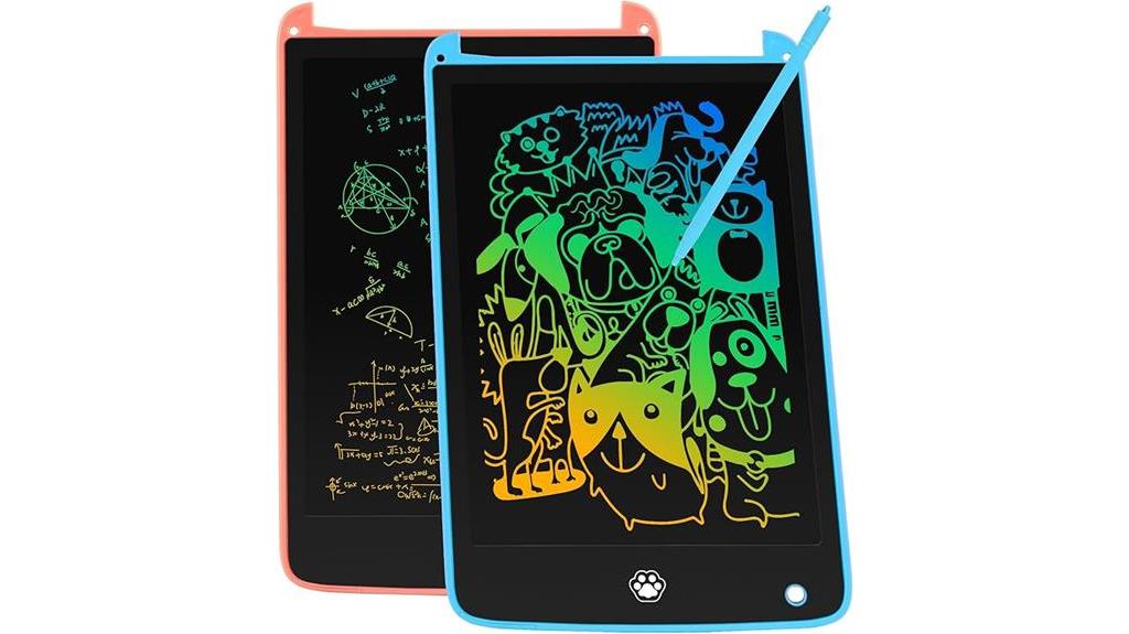 colorful kids doodle tablets