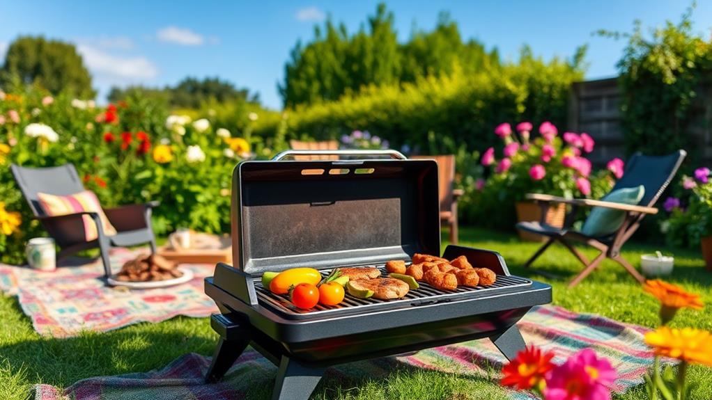 compact outdoor cooking device