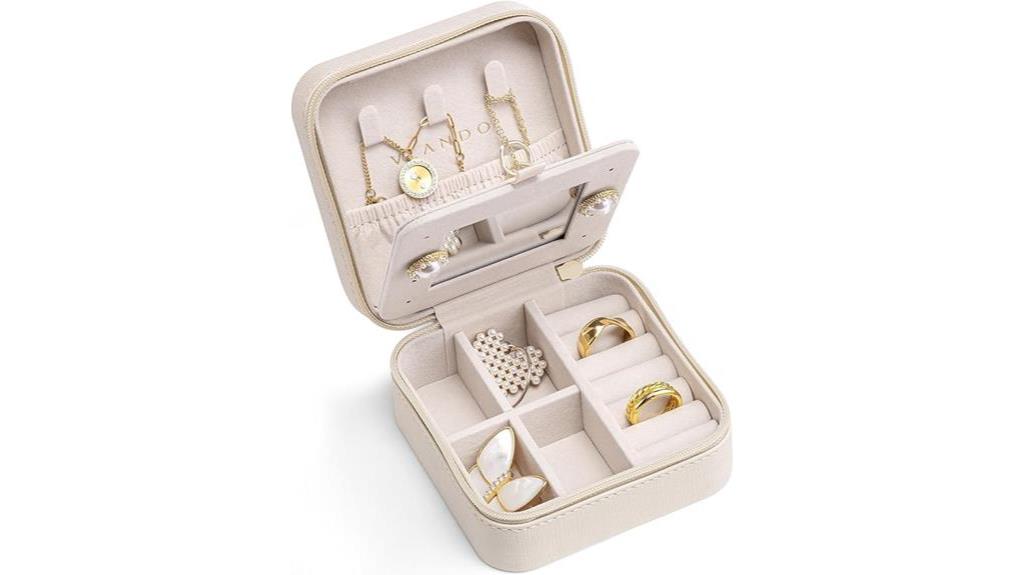 compact travel jewelry organizer