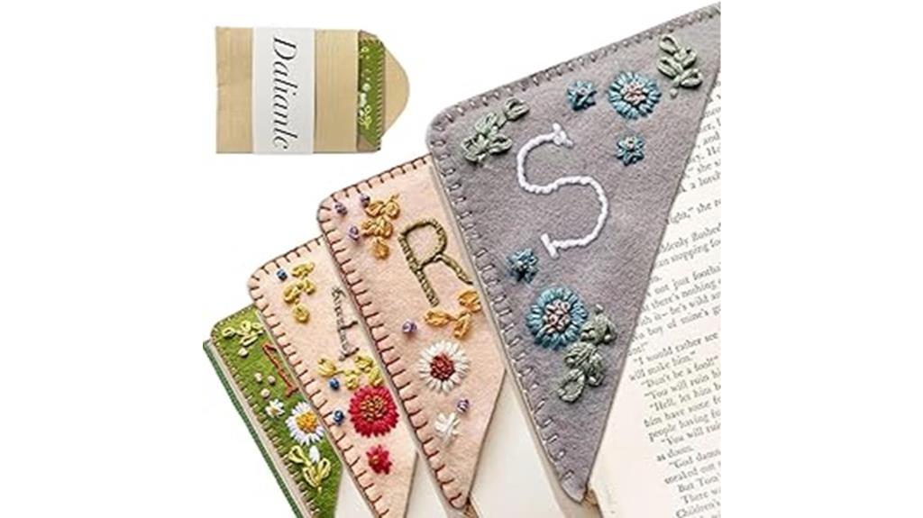 custom embroidered letter bookmark