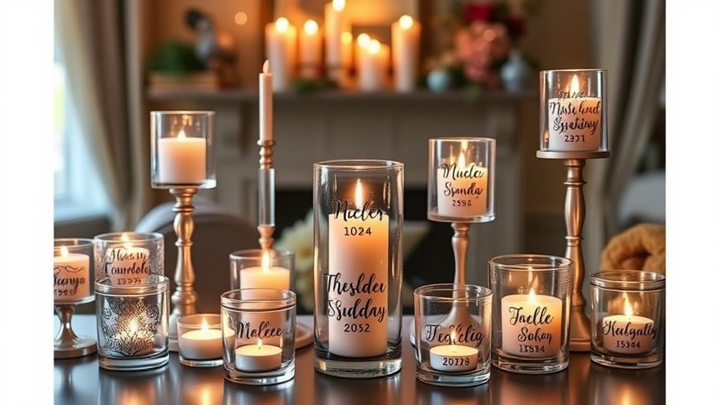 custom engraved candle holders