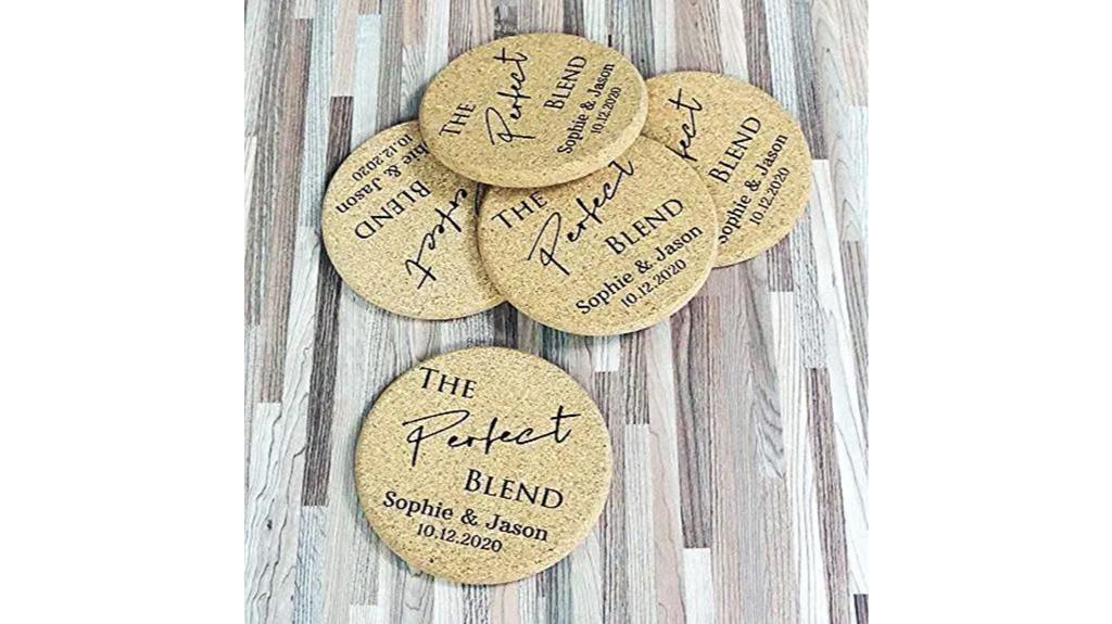 custom engraved cork coasters