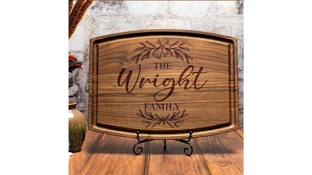 custom engraved wooden cutting board