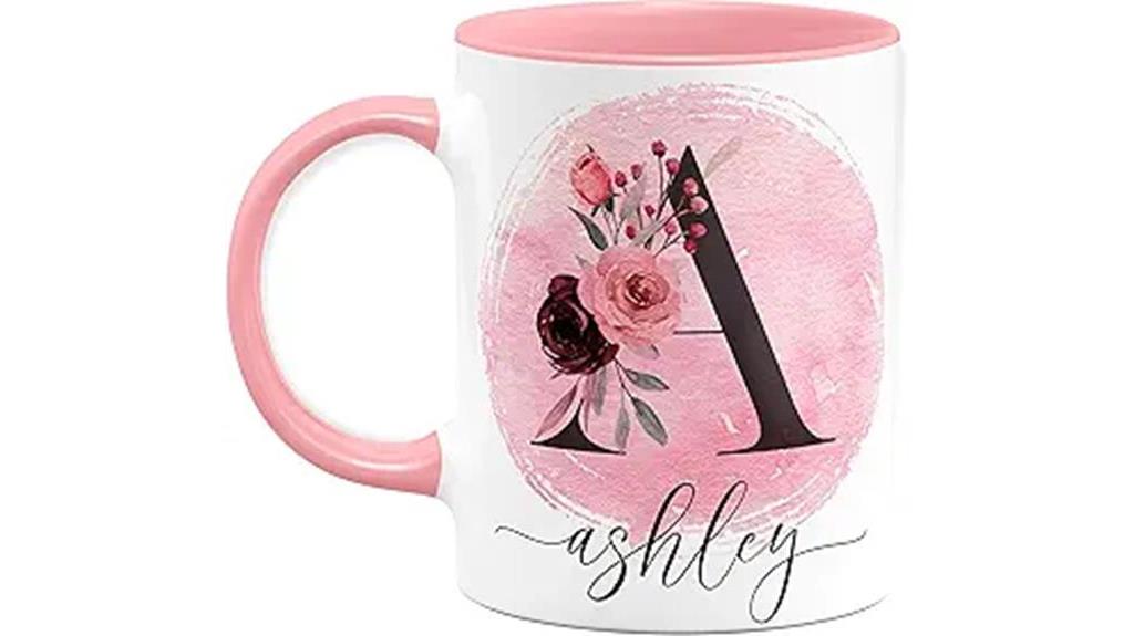 custom initial letter mug