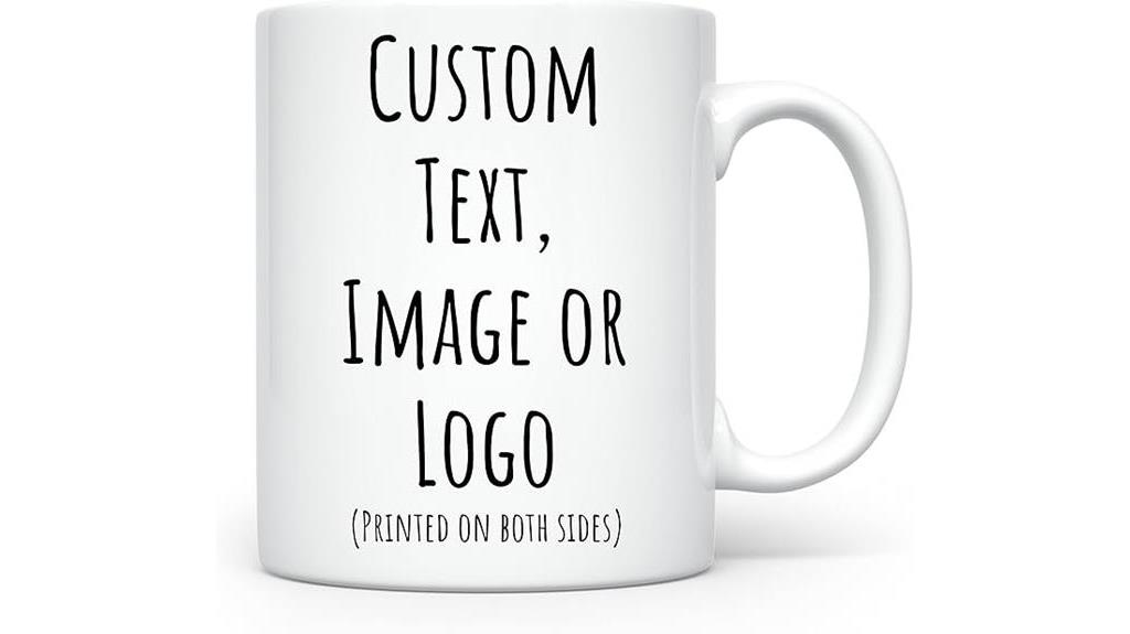 custom photo text coffee mug