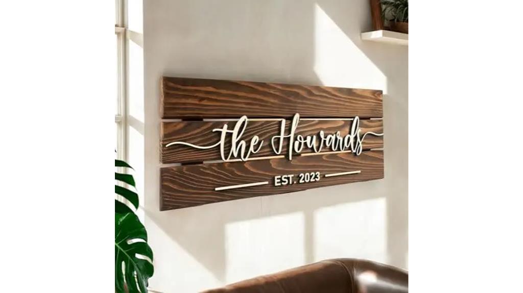 custom rustic wooden sign