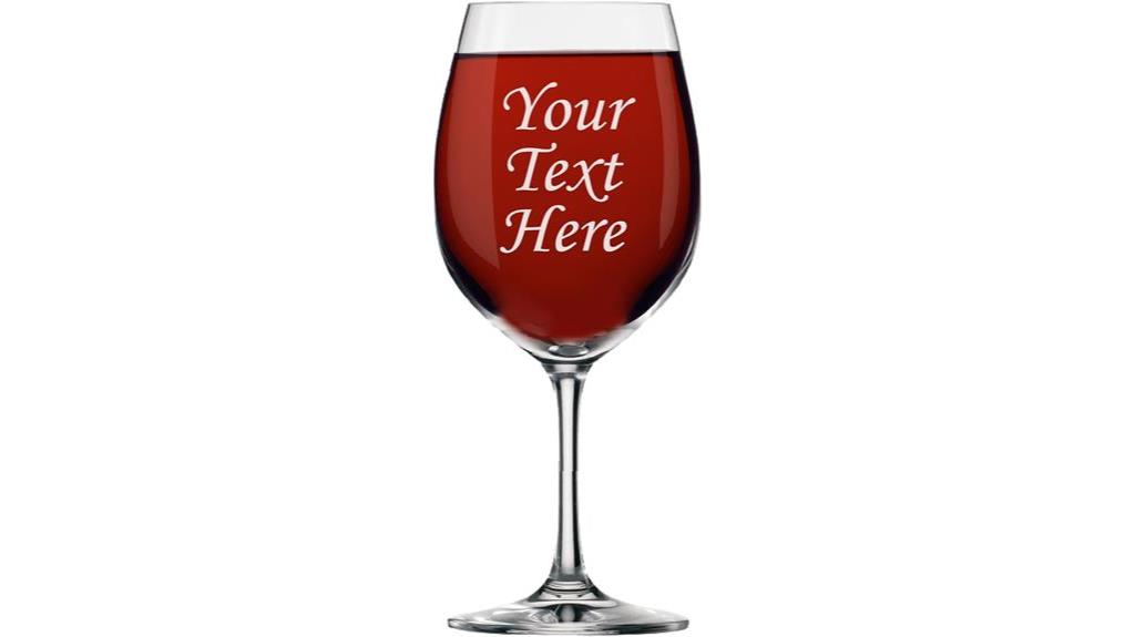 custom stemmed wine glass