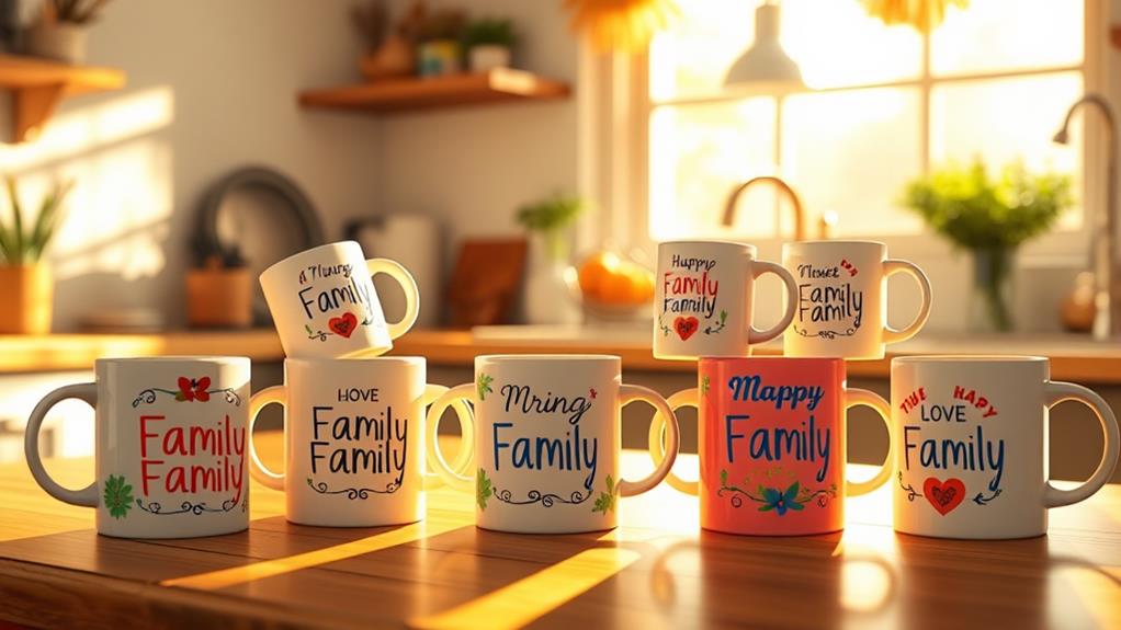 customizable family coffee mugs