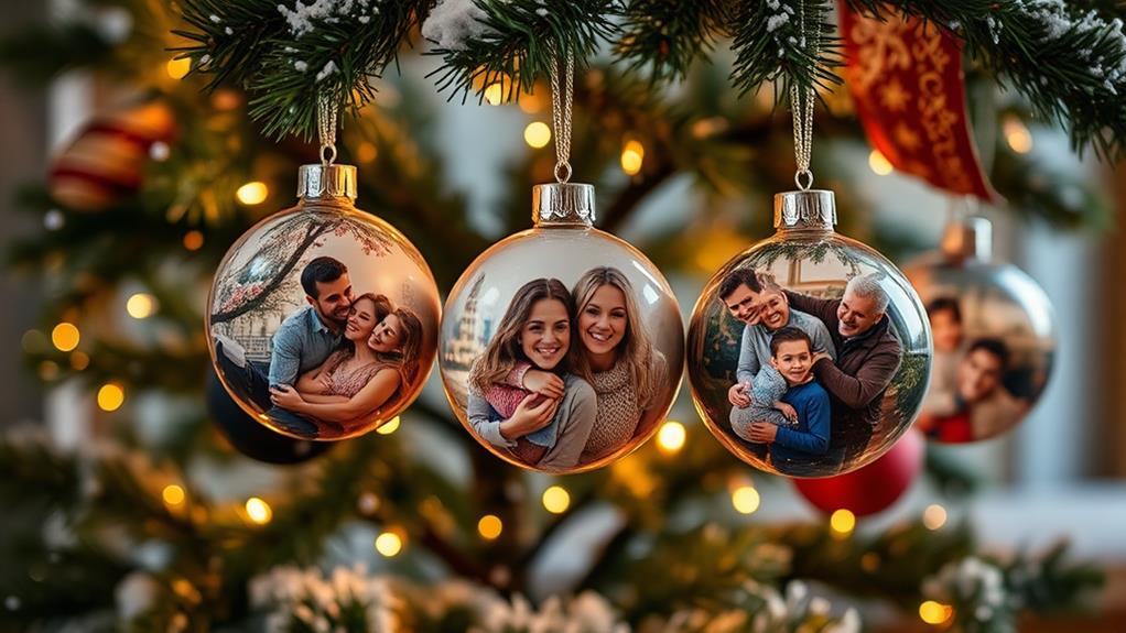 customizable holiday photo ornaments