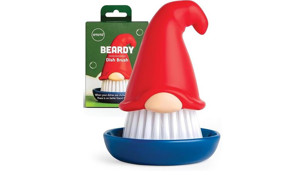 cute bearded dish brush