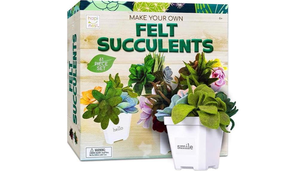 diy felt succulent craft kit