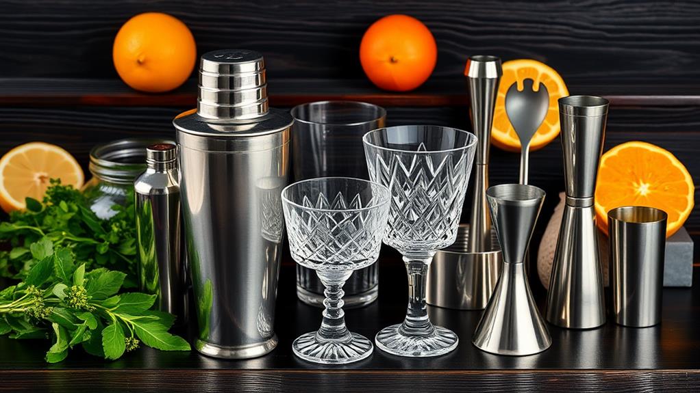 elegant cocktail accessories set