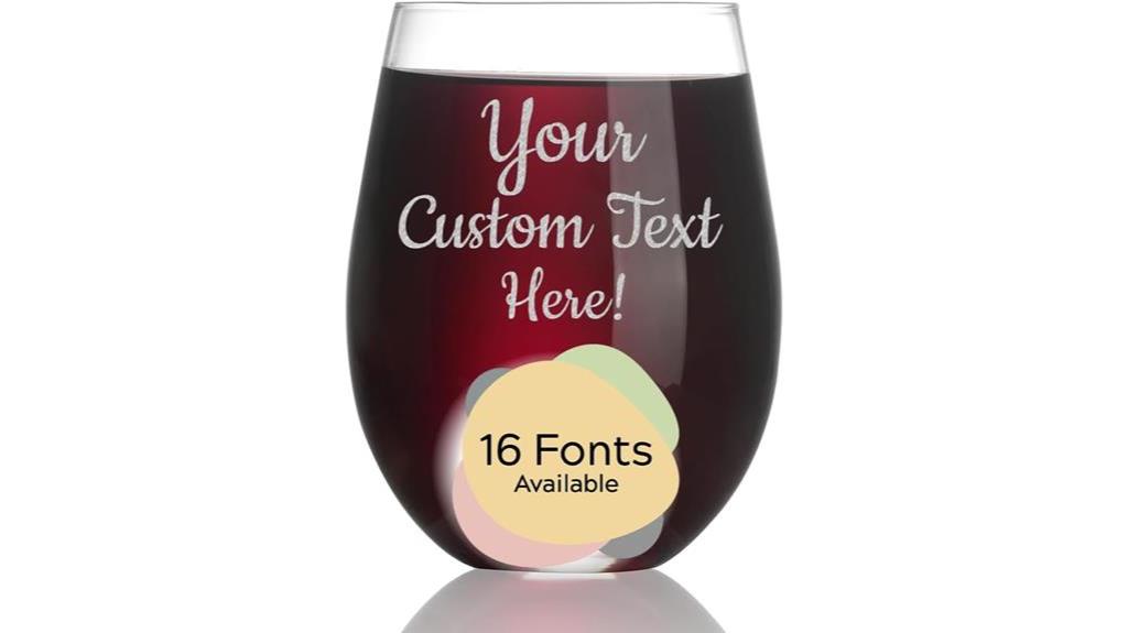 engraved personalized wine glasses