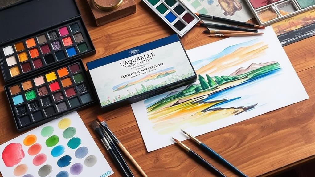 french artists watercolor set