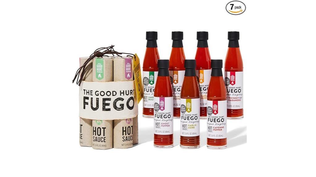 fuego hot sauce sampler