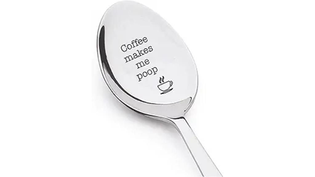 funny engraved coffee spoon