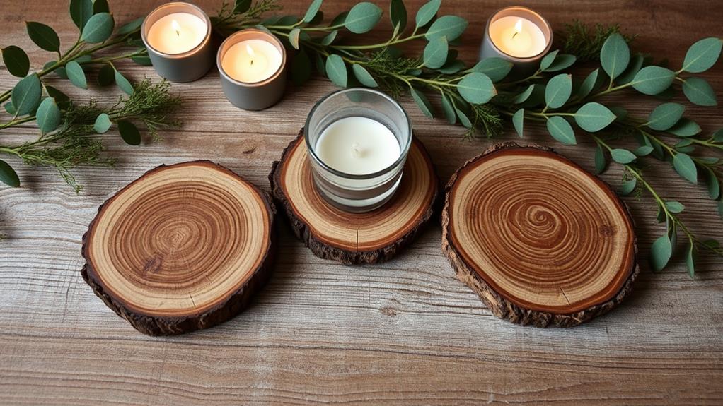 handcrafted natural timber coasters