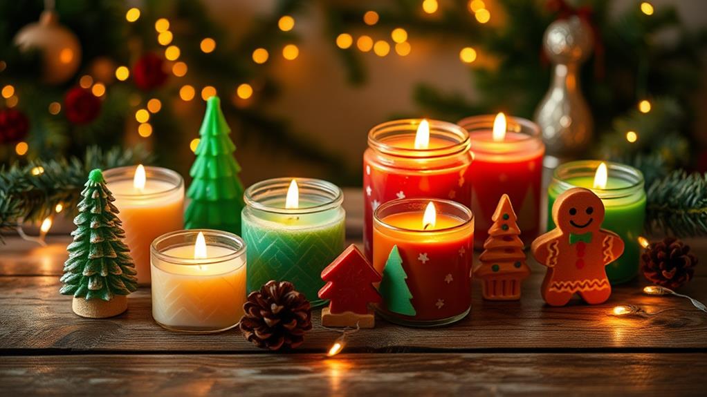 holiday aromatic candle collection