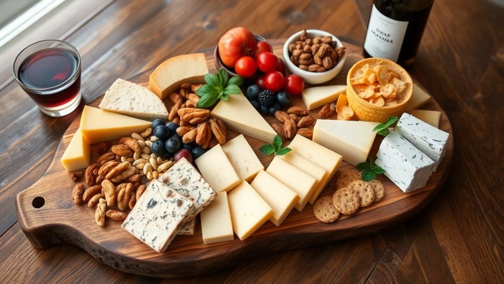 homemade wine cheese board