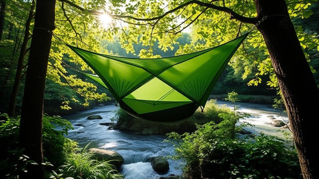 innovative suspended camping tent