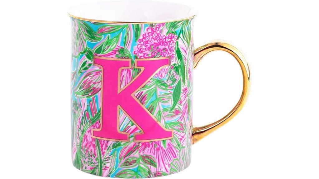 lilly pulitzer initial mug