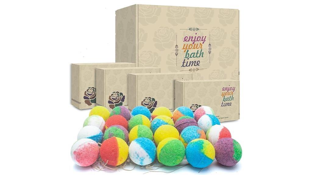 organic bath bombs gift set