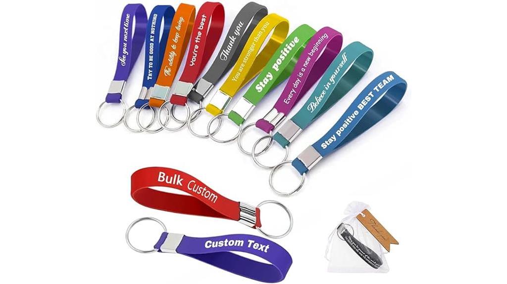 personalized bulk silicone keychains