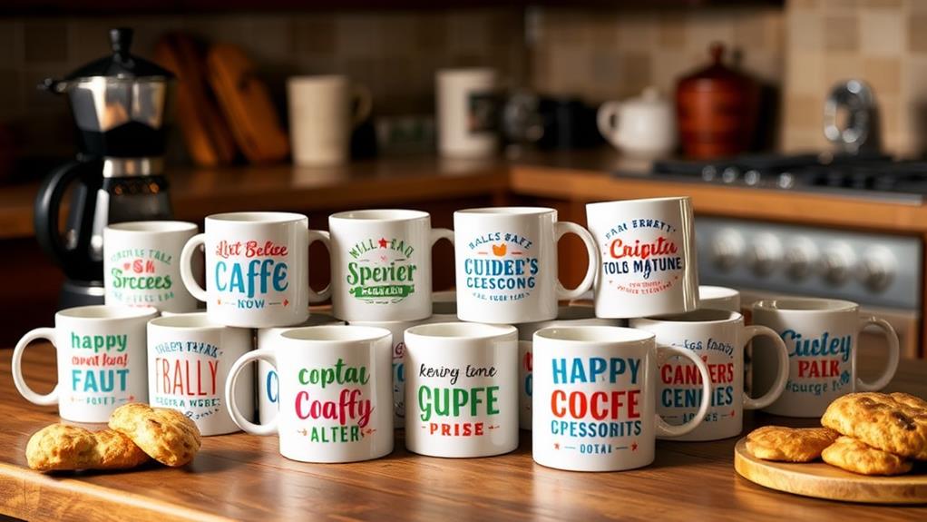 personalized coffee mugs selection