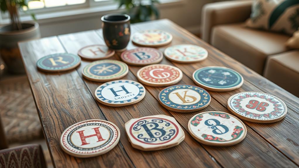 personalized drink coasters