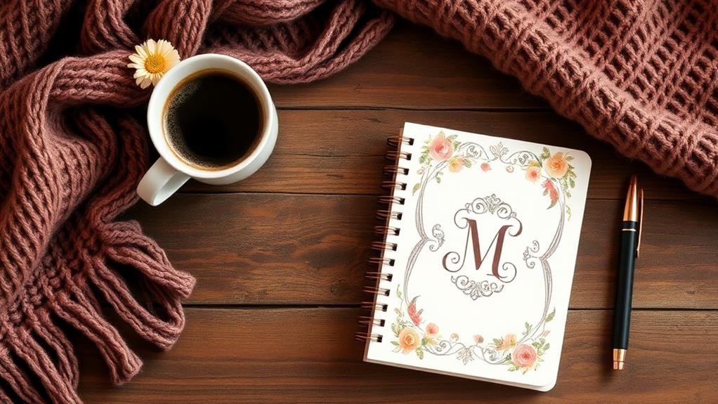 personalized initialed notebooks