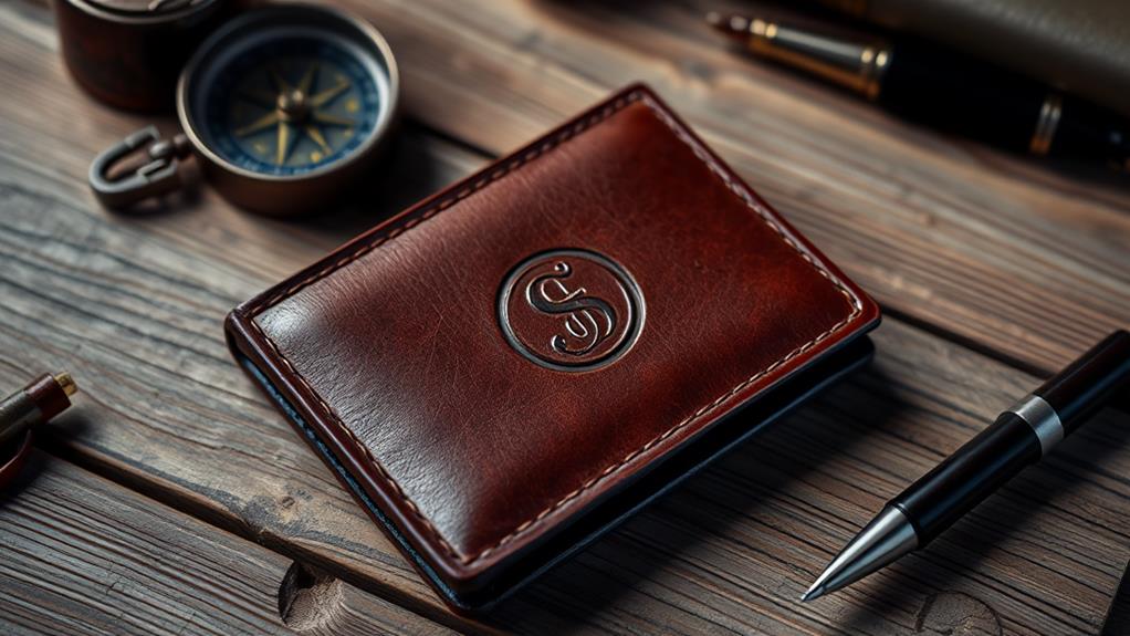 personalized leather wallet design