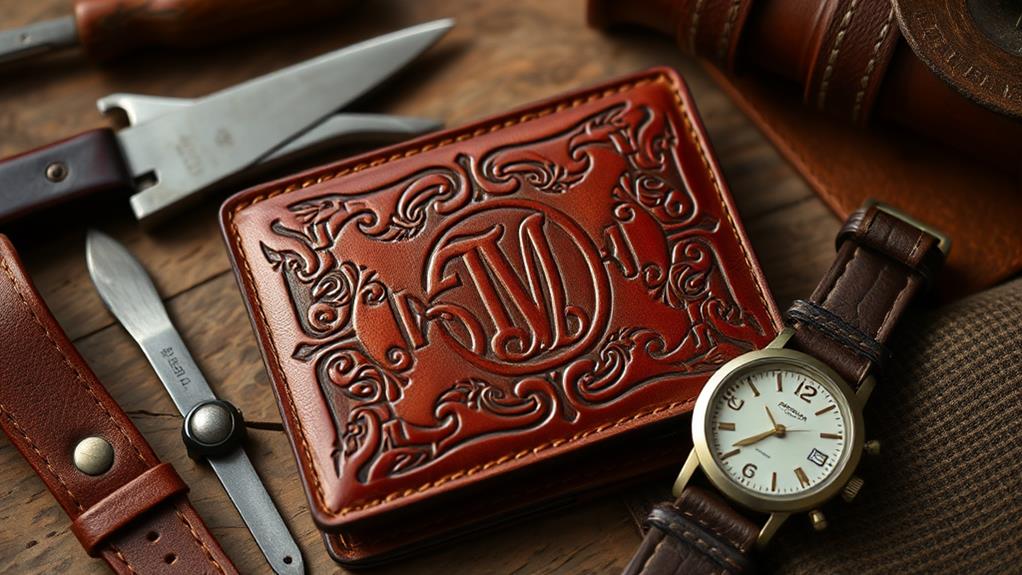 personalized leather wallet design