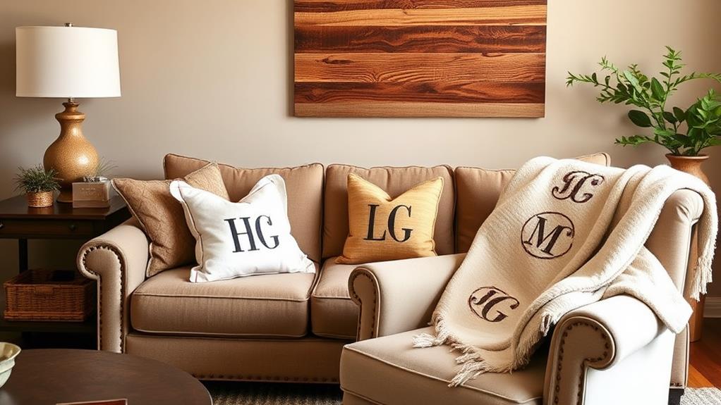 personalized monogrammed home accents