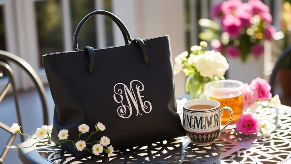 personalized monogrammed tote bag