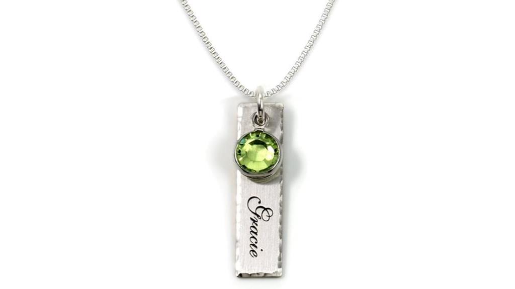 personalized sterling silver necklace