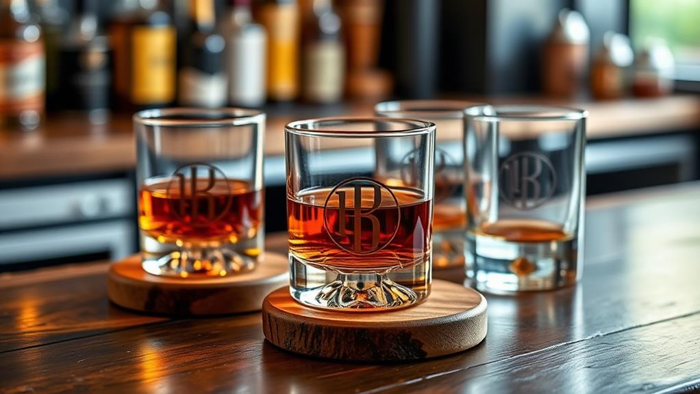 personalized whiskey glass set