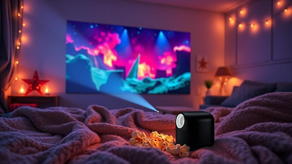 portable smart projector device