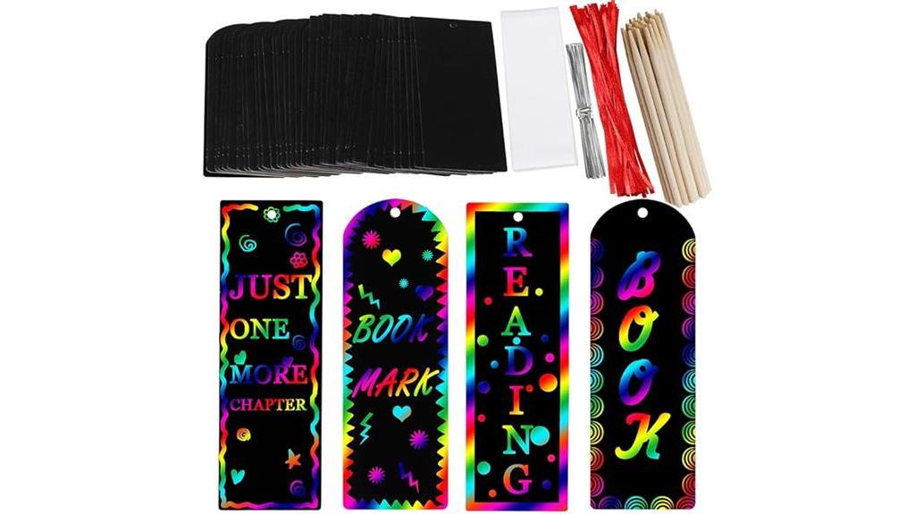 rainbow scratch bookmark kit