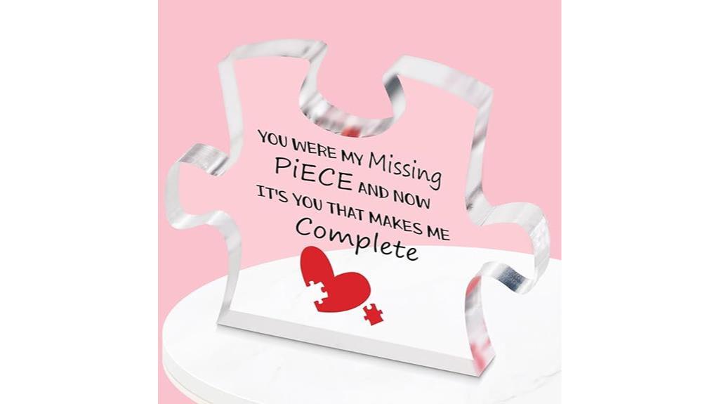 romantic puzzle shaped gift