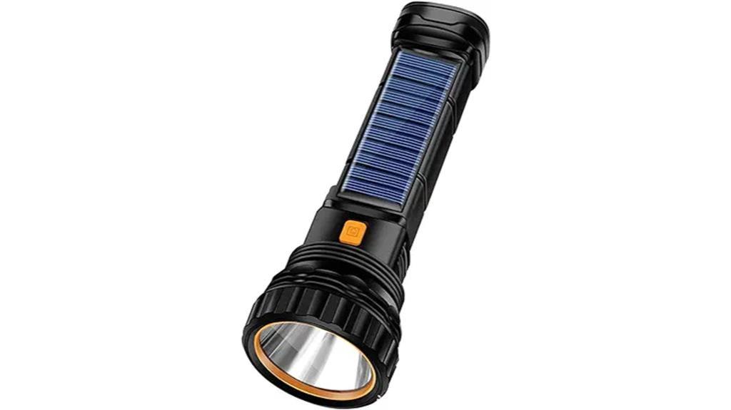 solar rechargeable led flashlight