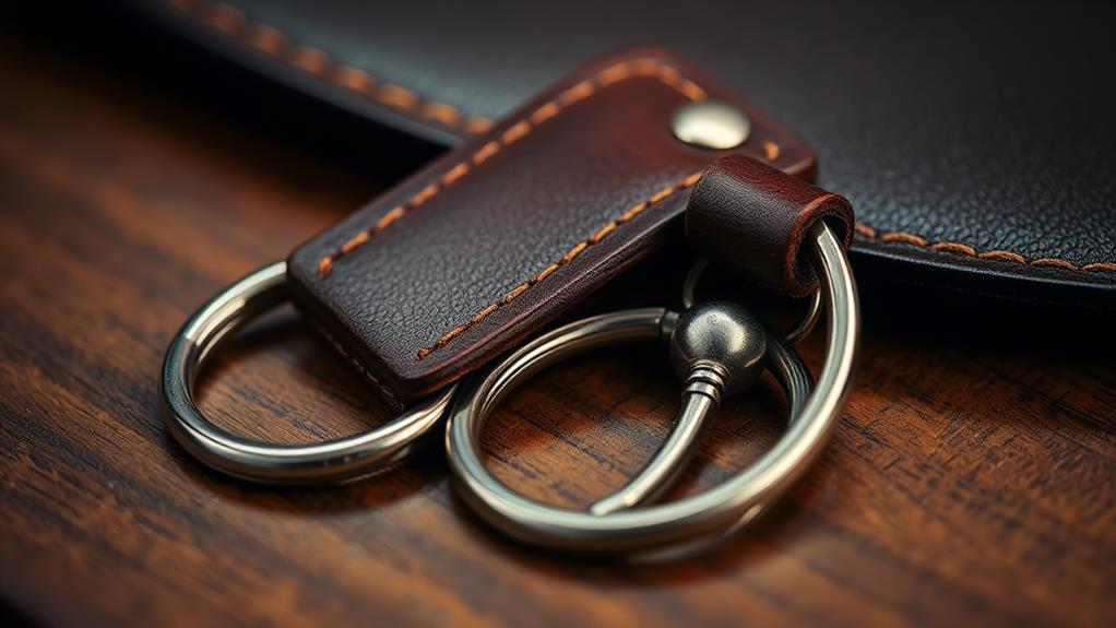 stylish leather keychain accessories