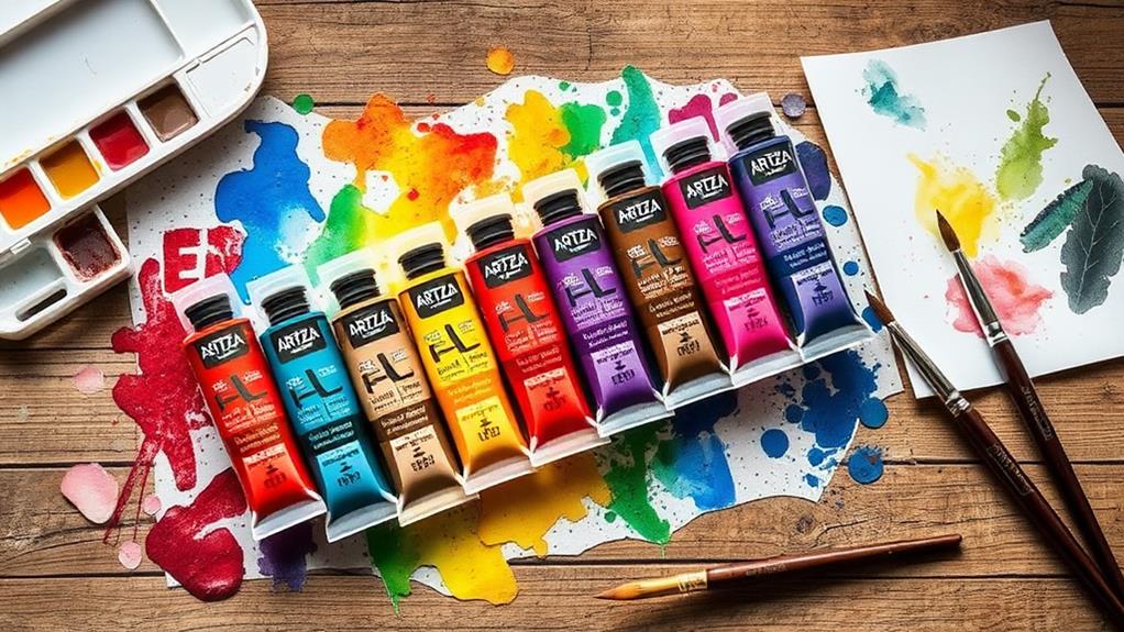 vibrant watercolor paint collection